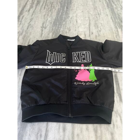 Wicked Glinda and Elphaba Girls Baseball Bomber Jacket Size 7/8 - Picture 7 of 9
